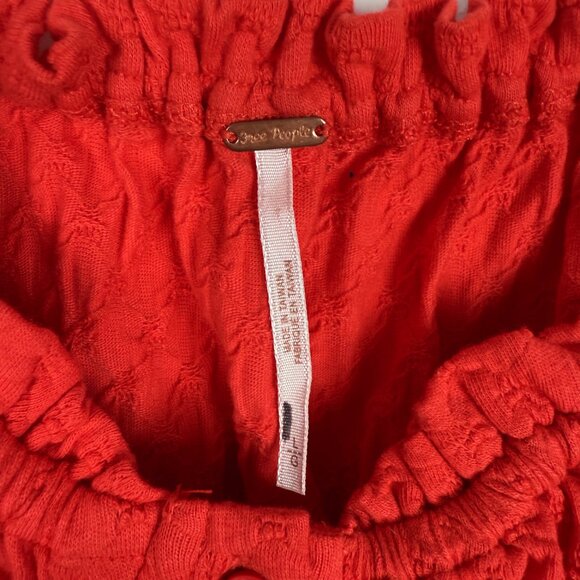 Free People Ladybug Long Sleeve Top Cropped Size Large L EUC - Picture 6 of 12